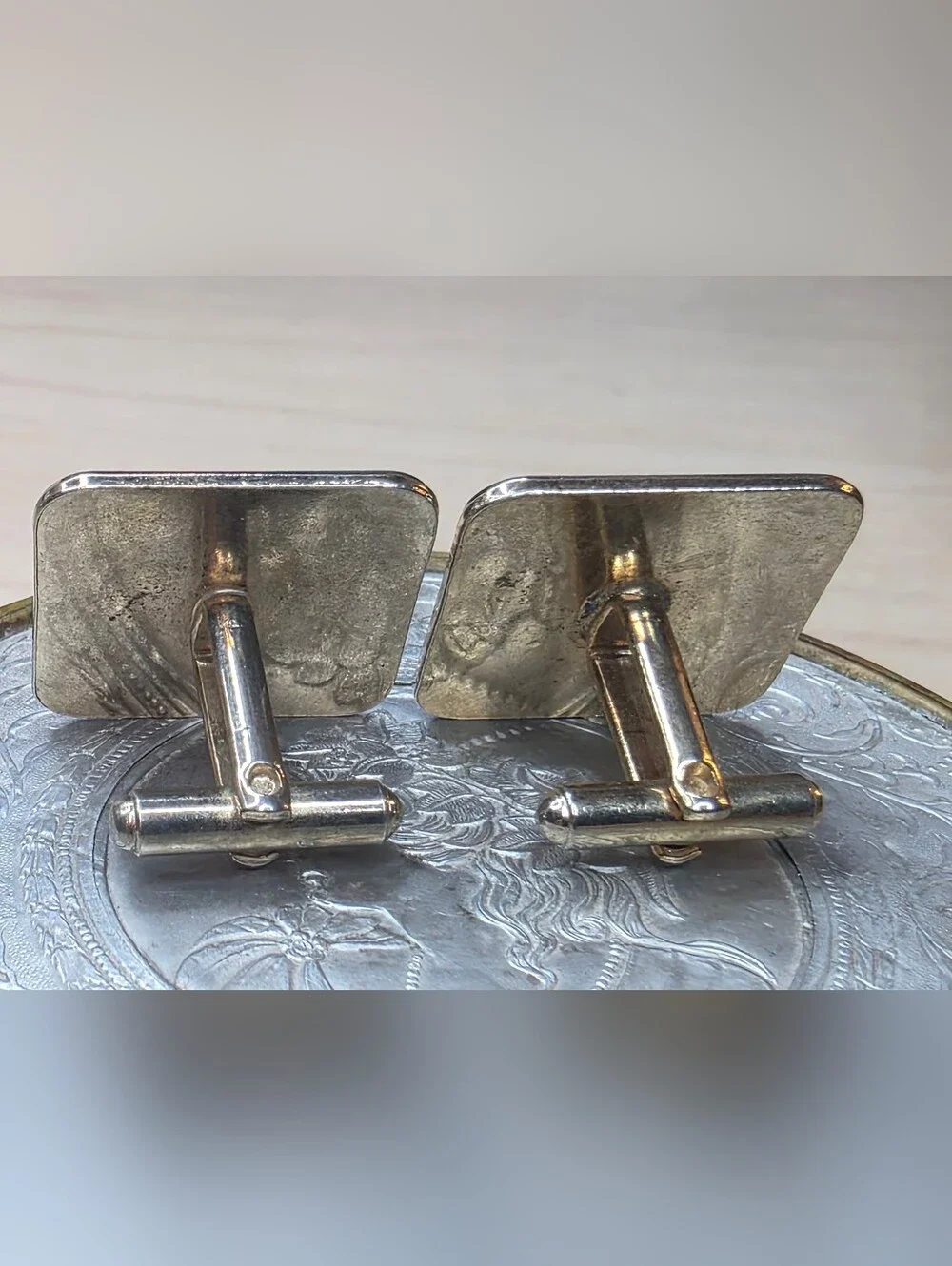 Cufflinks Theater Thespian Vintage Black & Gold/Silver Formal/Wedding/Costume